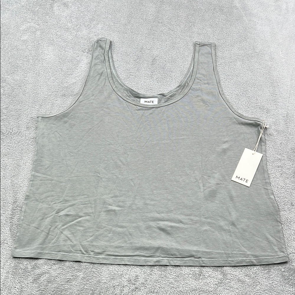NEW Mate the‎ Label 3X Sage Green Tencel Sleep Tank Women's